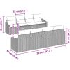 9-delars trädgårdsoffset med svarta polyrottingkuddar vidaXL 55 x 55 x 37 cm – miniatyr 8