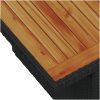 9-delars trädgårdsoffuppsättning med kuddar svart polyrotting vidaXL 55 x 55 x 37 cm – miniatyr 10