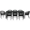 9 Delars Trädgårdsserveringsset - Svart Poly Rattan vidaXL 200 x 80 x 73 cm – miniatyr 7