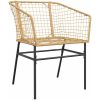 9 Delars Trädgårdsset i Brun Poly Rattan vidaXL 200 x 80 x 73 cm – miniatyr 5