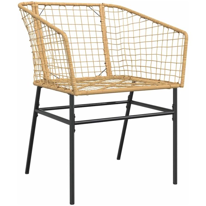 9 Delars Trädgårdsset i Brun Poly Rattan vidaXL 200 x 80 x 73 cm – bild 5