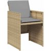 9-delars trädgårdsset med kuddar i beige poly-rattan vidaXL 200 x 80 x 73 cm – miniatyr 6