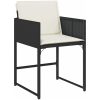9-delars trädgårdsset med kuddar - svart poly-rattan vidaXL 200 x 80 x 73 cm – miniatyr 5