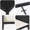 9-delars trädgårdsset med kuddar - svart poly-rattan vidaXL 200 x 80 x 73 cm – miniatyr 7