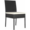 9 Delars Trädgårdsset Svart Poly Rattan vidaXL 200 x 80 x 73 cm – miniatyr 6
