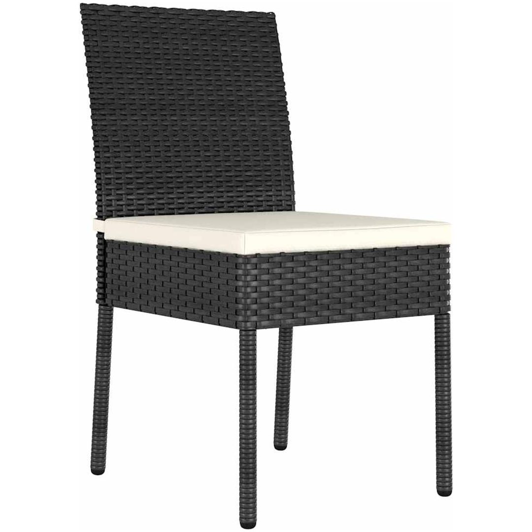 9 Delars Trädgårdsset Svart Poly Rattan vidaXL 200 x 80 x 73 cm – bild 6