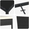 9 Delars Trädgårdsset Svart Poly Rattan vidaXL 200 x 80 x 73 cm – miniatyr 8