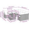 9-delars Trädgårdssoffgrupp med Kuddar Beige Poly Rotting vidaXL Medium – miniatyr 11
