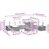 9-delars utemöbelset med kuddar, svart poly-rattan. vidaXL 100 x 55 x 73 cm – miniatyr 12