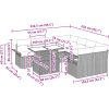 9-delars utesoffa-set med kuddar i svart polyrotting vidaXL 100 x 55 x 73 cm – miniatyr 11