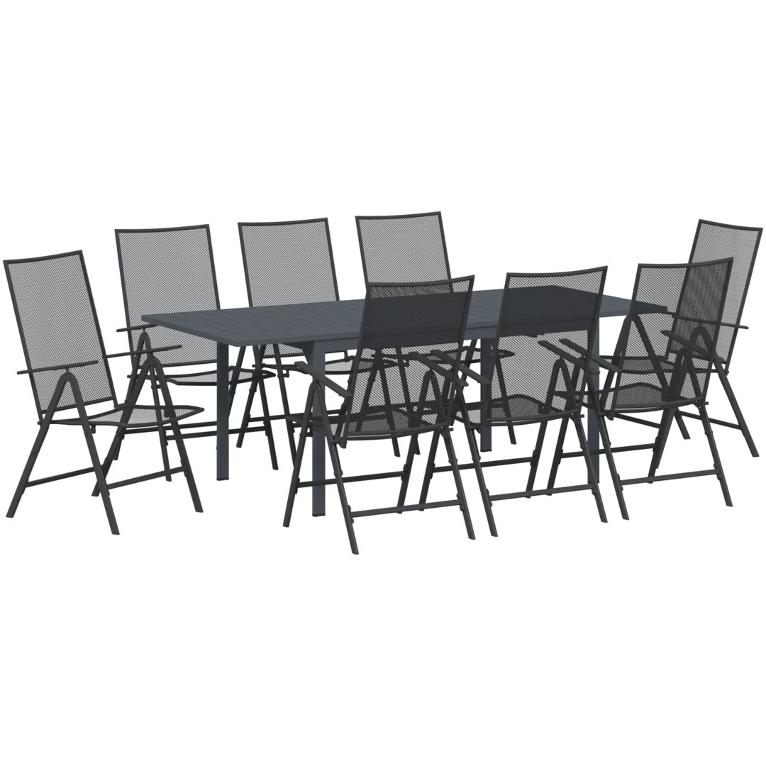9-delat hallmöbelset anthracite stål vidaXL Large – bild 2