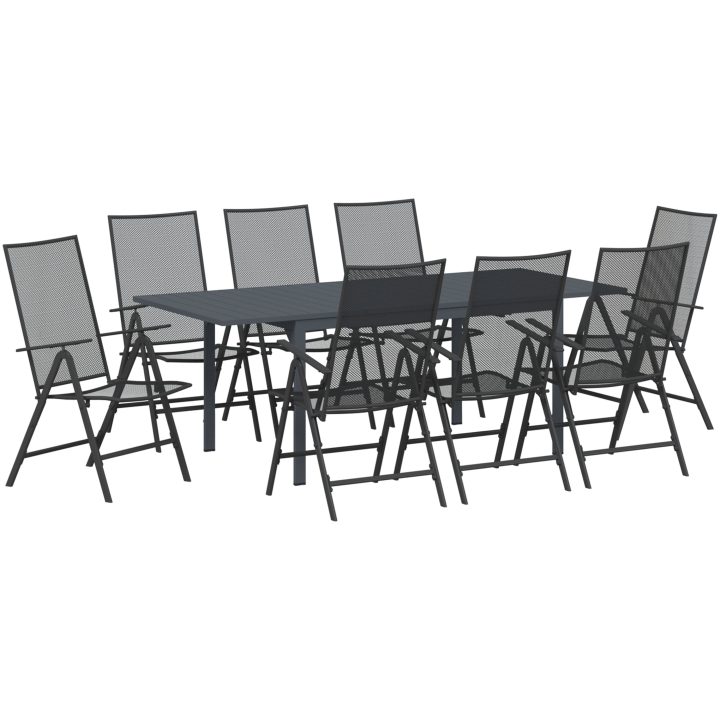 9-delat hallmöbelset anthracite stål vidaXL Large – bild 2