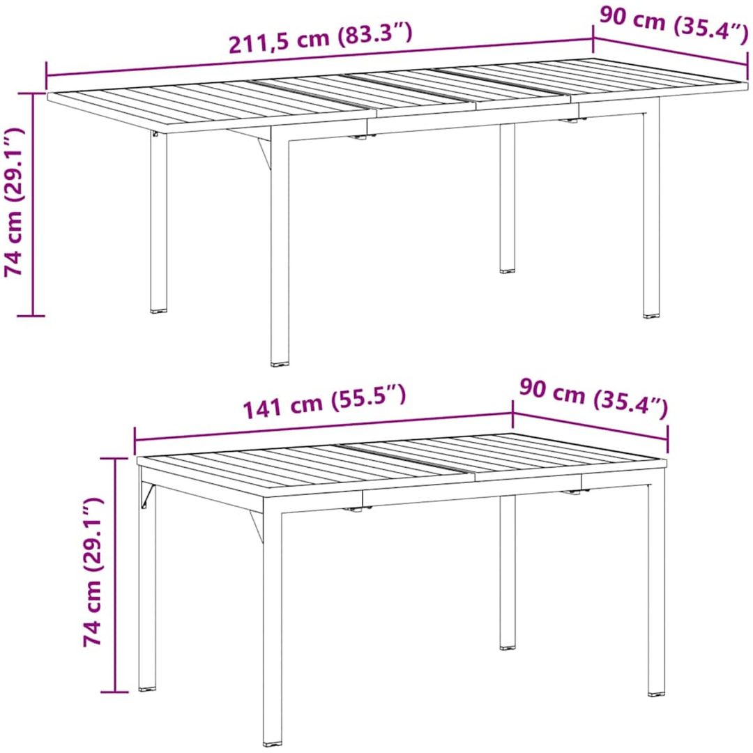 9-delat hallmöbelset anthracite stål vidaXL Large – bild 12
