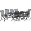 9-delat hallmöbelset anthracite stål vidaXL Large – miniatyr 3