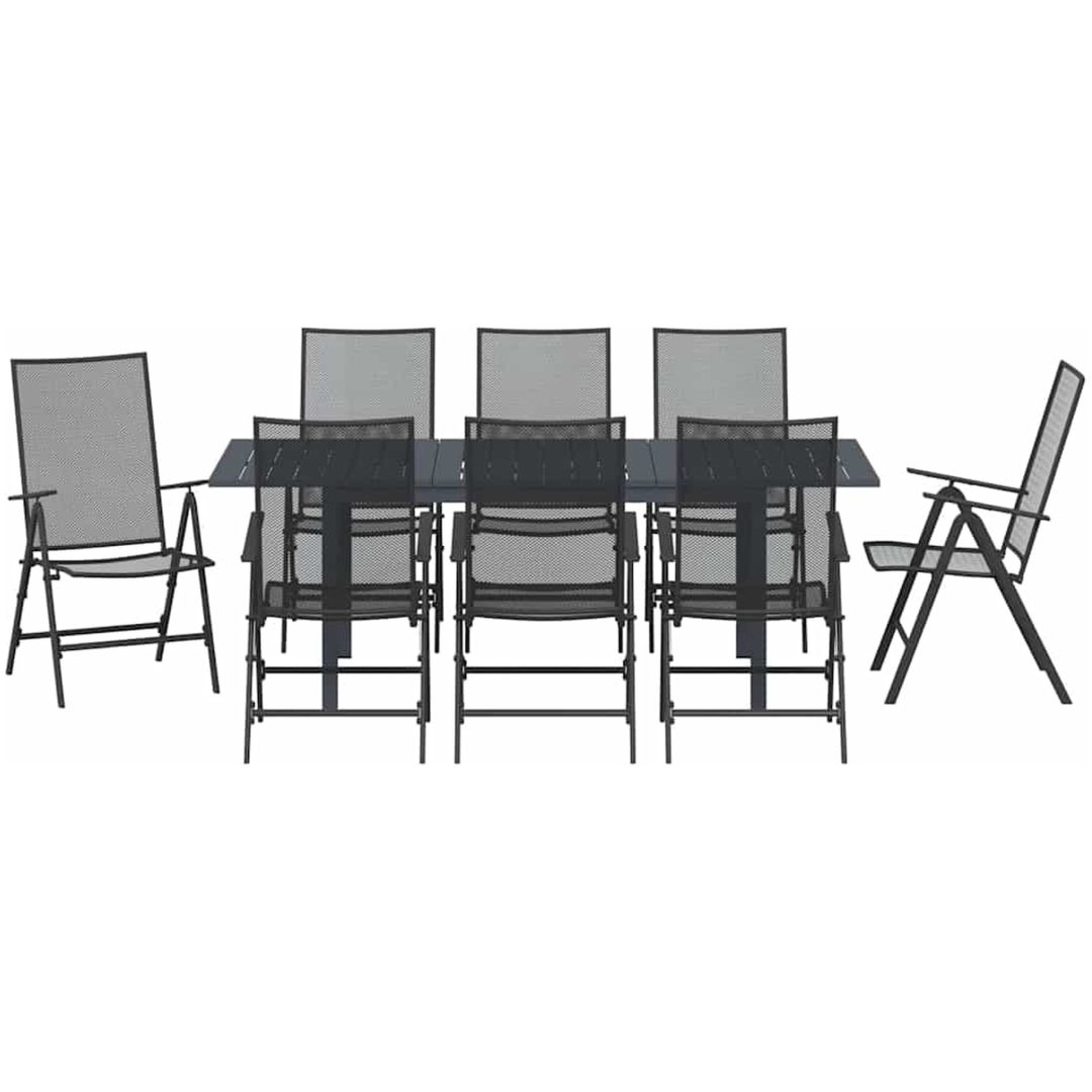 9-delat hallmöbelset anthracite stål vidaXL Large – bild 7