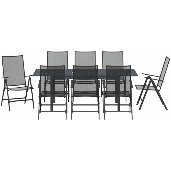 9-delat hallmöbelset anthracite stål vidaXL Large – bild 7