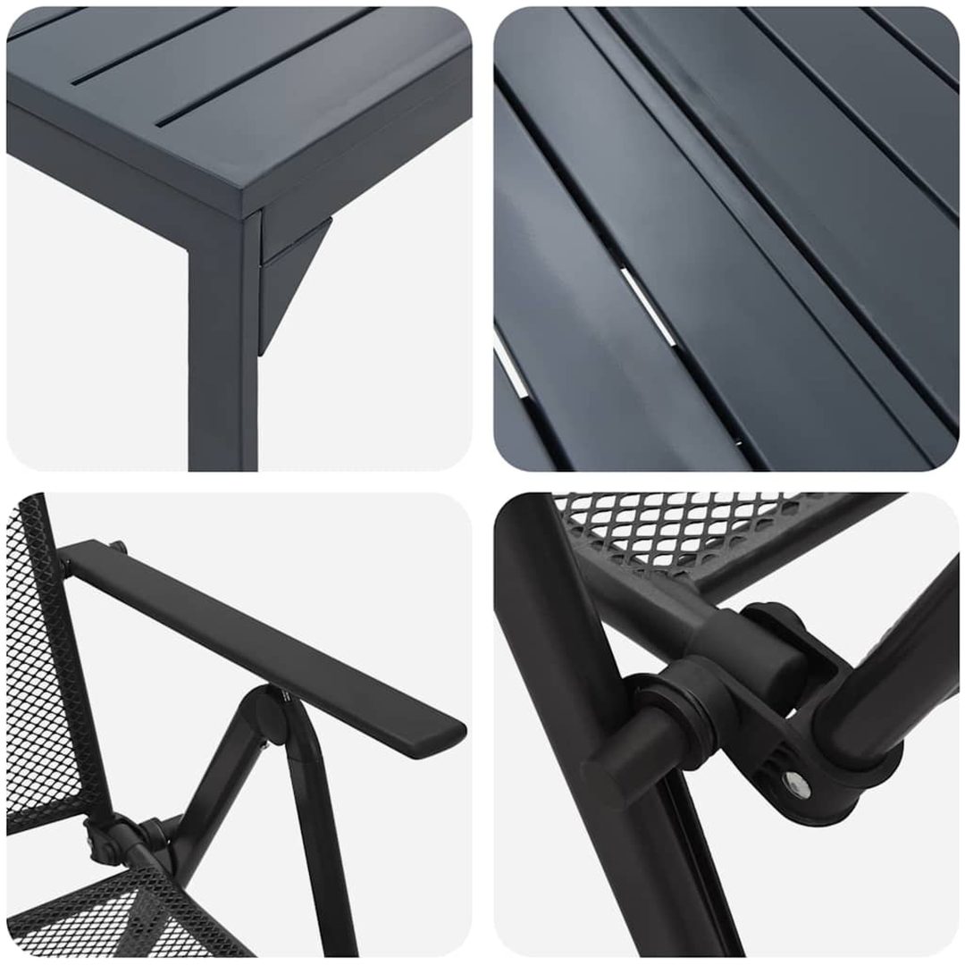 9-delat hallmöbelset anthracite stål vidaXL Large – bild 9