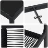 9-delat matplats-set i svart PVC-rattan vidaXL 200 x 80 x 73 cm – miniatyr 7