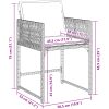 9-delat trädgårds matsalsset med dynor Svart Poly Rattan vidaXL 200 x 80 x 73 cm – miniatyr 10