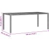 9-delat trädgårdsätbord med kuddar Grå Poly Rattan vidaXL 190 x 90 x 75 cm – miniatyr 11