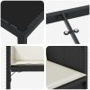 9-delat trädgårdsbord med kuddar svart poly rattan vidaXL 200 x 80 x 73 cm – miniatyr 8