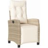 9-delat Trädgårdsdining Set Beige Poly Rattan vidaXL 8 - Sits – miniatyr 5