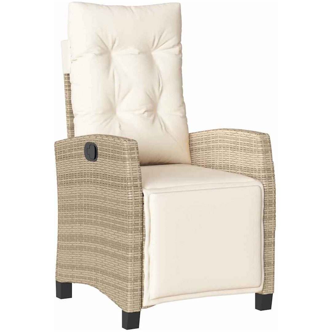 9-delat Trädgårdsdining Set Beige Poly Rattan vidaXL 8 - Sits – bild 5