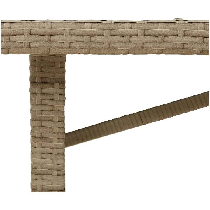 9-delat trädgårdsdining-set beige poly-rattan vidaXL 8 - Sits – bild 12