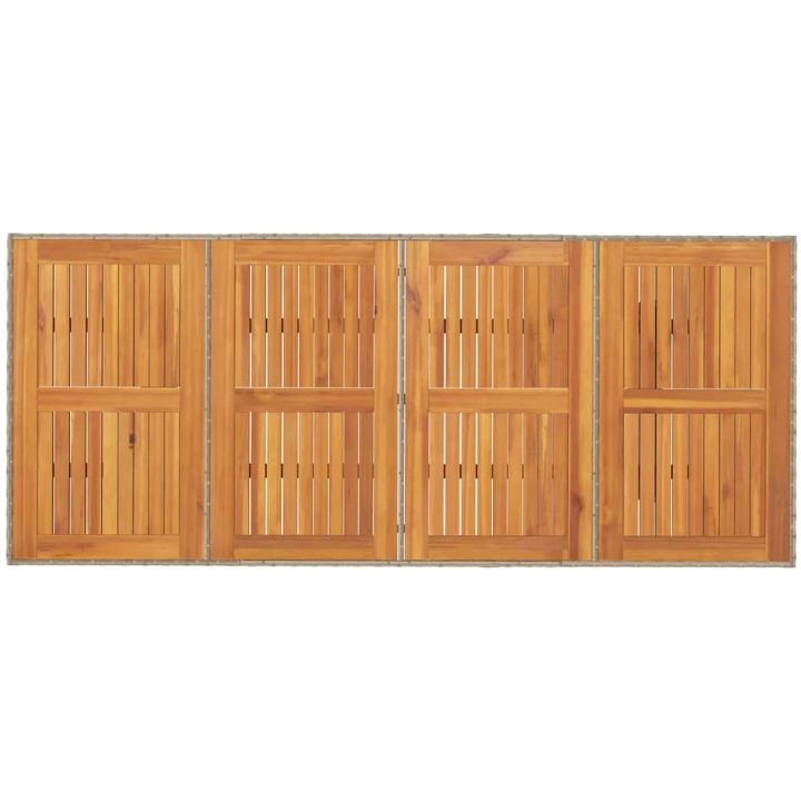 9-delat trädgårdsdining-set beige poly-rattan vidaXL 8 - Sits – bild 8