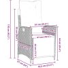 9-delat trädgårdsdining set Grå Poly Rattan vidaXL 8 - Sits – miniatyr 9