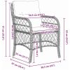 9-delat trädgårdsdining-set med kuddar, brun poly rattan vidaXL 200 x 80 x 73 cm – miniatyr 9
