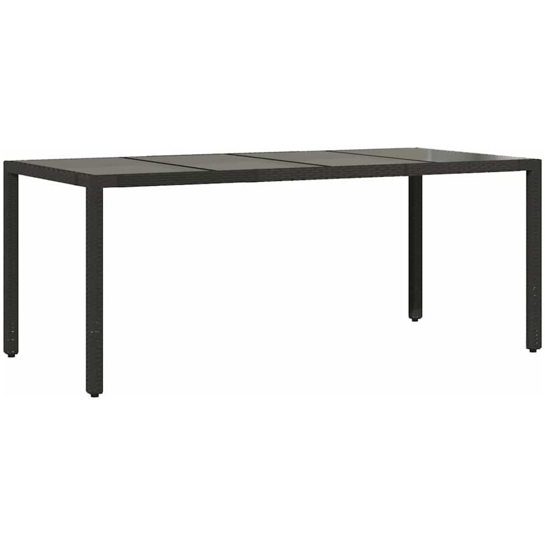9-delat trädgårdsmatsalsset svart polyrotting vidaXL 8 - Sits – bild 5
