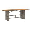 9-delat Trädgårdsmöbelset Grå Poly Rattan Akacia vidaXL 8 - Sits – miniatyr 5