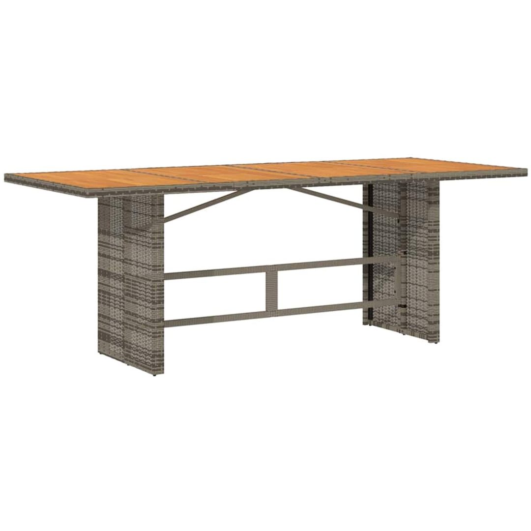 9-delat Trädgårdsmöbelset Grå Poly Rattan Akacia vidaXL 8 - Sits – bild 5