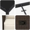 9-delat trädgårdsmöbelset med kuddar, brun poly-rattan vidaXL 200 x 80 x 73 cm – miniatyr 7