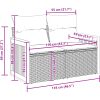 9-delat trädgårdsofa-set med kuddar beige poly rotting akacia vidaXL Medium – miniatyr 9