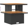 9-delat trädgårdsofaset med kuddar svart polyrotting akacia vidaXL Medium – miniatyr 9