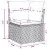 9-delat trädgårdsoffset med dynor svart Poly Rattan Akacia vidaXL Stor – miniatyr 9
