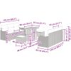 9-delat trädgårdsoffset med kuddar Beige Polyrotting Akacia vidaXL Stor – miniatyr 12