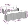 9-delat Trädgårdsoffset med Kuddar Svart Poly Rattan vidaXL Standard – miniatyr 11