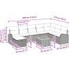 9-delat trädgårdsofset med kuddar beige poly rattan vidaXL 55 x 55 x 37 cm – miniatyr 11