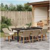 9-delat trädgårdsserveringsset beige poly råttning vidaXL 200 x 100 cm – miniatyr 4
