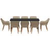 9-delat trädgårdsserveringsset beige poly råttning vidaXL 200 x 100 cm – miniatyr 8