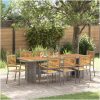 9-delat Trädgårdsserveringsset Grå Poly Rattan Acacia vidaXL 8 - Sits – miniatyr 1