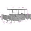 9-delat Trädgårdssofa Set med Kuddar Svart Poly Rattan Akacia vidaXL Stor – miniatyr 11