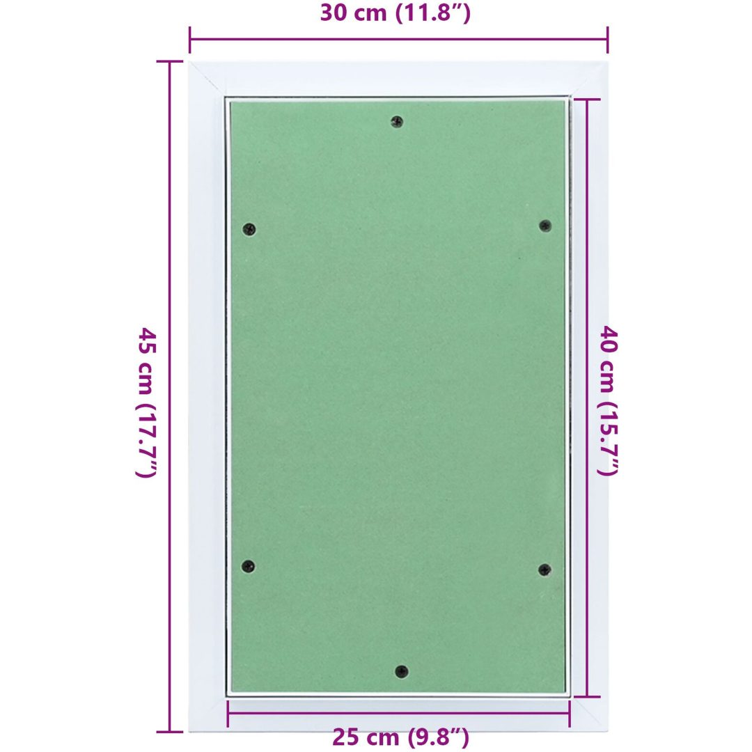 Access Panel Grön, Silver Aluminium, Gips vidaXL 450 x 300 x 12,5 mm – bild 10