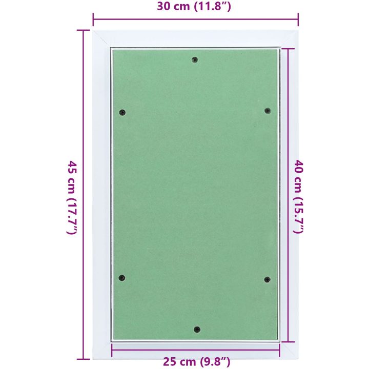 Access Panel Grön, Silver Aluminium, Gips vidaXL 450 x 300 x 12,5 mm – bild 10