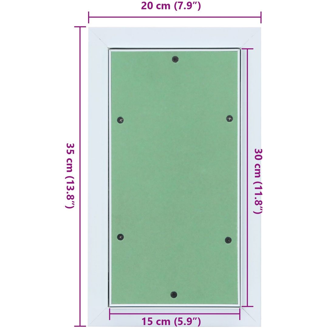 Accesspanel med aluminiumram och gips 150x300 mm vidaXL 350 x 200 x 12.5 mm – bild 10