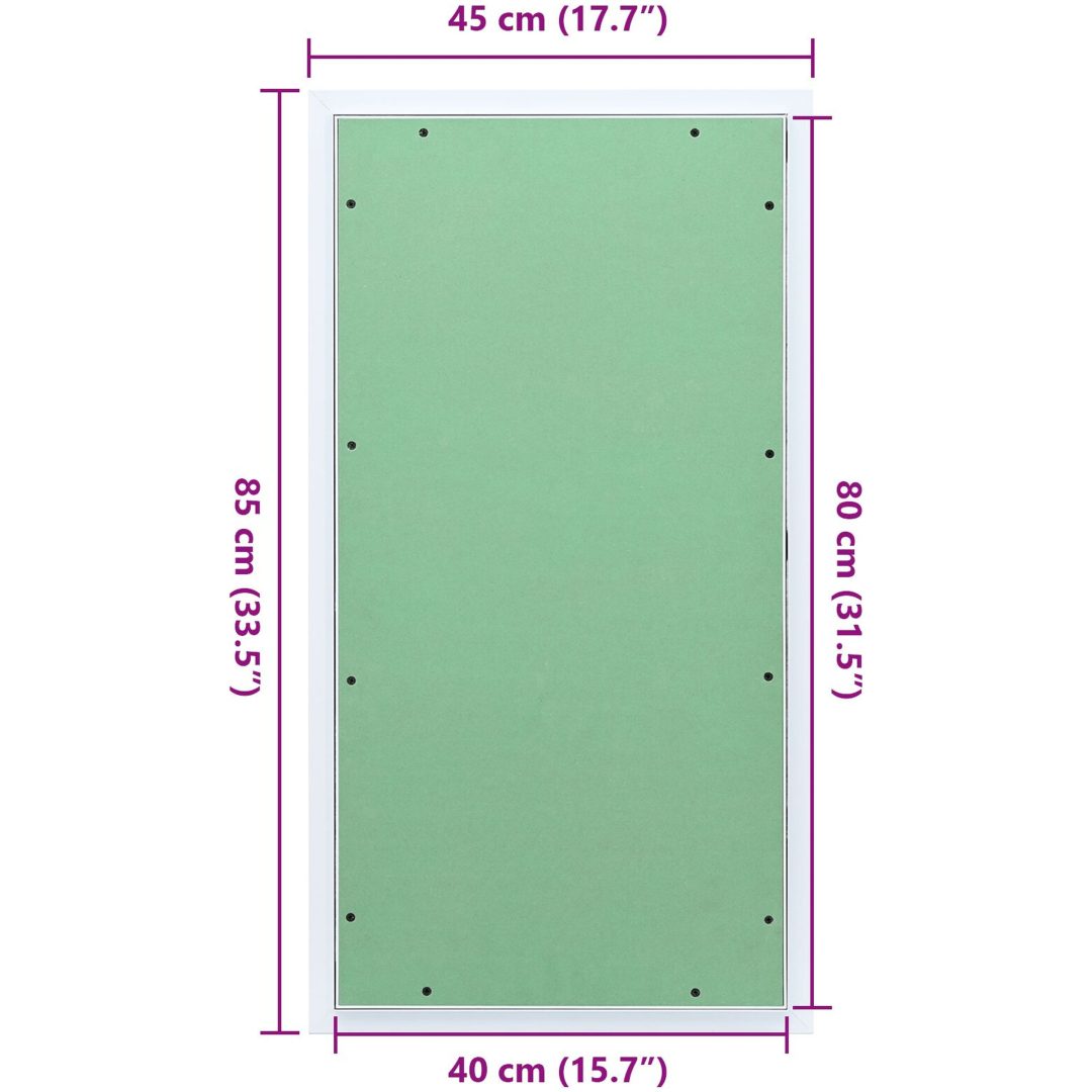 Accesspanel med aluminiumram och gips 400x800 mm vidaXL 85.5 x 45.5 x 1.25 cm – bild 10