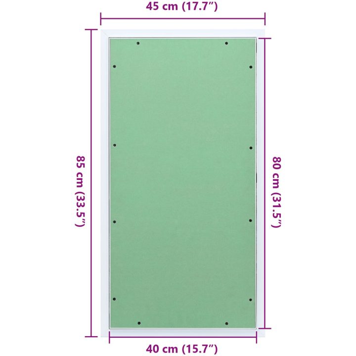 Accesspanel med aluminiumram och gips 400x800 mm vidaXL 85.5 x 45.5 x 1.25 cm – bild 10